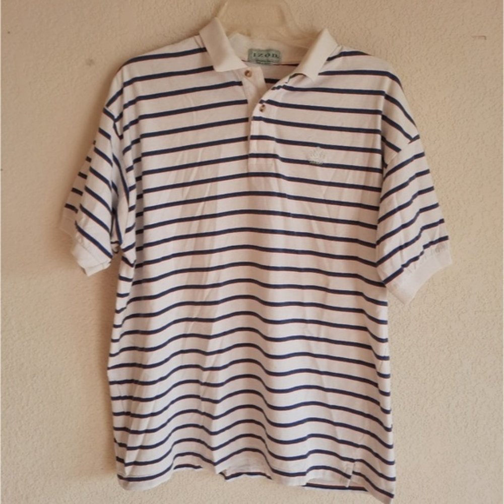 IZOD vintage 90s striped polo shirt